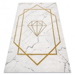 EMERALD szőnyeg 1019 glamour, elegáns gyémánt, márvány krém / arany 240x330 cm
