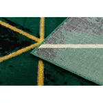 Kab. EMERALD szőnyeg 1020 glamour, elegáns márvány, háromszögek üveg zöld / arany 240x330 cm