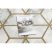 EMERALD szőnyeg 1014 glamour, elegáns kocka krém / arany 200x290 cm