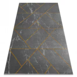   Kab. EMERALD szőnyeg 1012 glamour, elegáns geometriai, márvány szürke / arany 200x290 cm