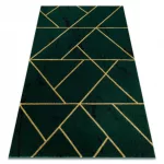 Kab. EMERALD szőnyeg 1012 glamour, elegáns geometriai, márvány üveg zöld / arany 200x290 cm