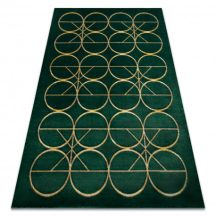   EMERALD szőnyeg 1010 glamour, elegáns körökben üveg zöld / arany 200x290 cm