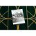 EMERALD szőnyeg 1010 glamour, elegáns körökben üveg zöld / arany 200x290 cm