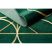 EMERALD szőnyeg 1010 glamour, elegáns körökben üveg zöld / arany 200x290 cm