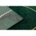 EMERALD szőnyeg 1016 glamour, elegáns art deco, márvány üveg zöld / arany 200x290 cm