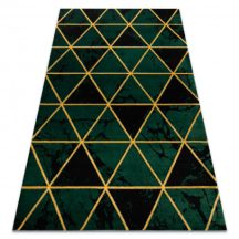   EMERALD szőnyeg 1020 glamour, elegáns márvány, háromszögek üveg zöld / arany 200x290 cm