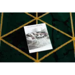 Kab. EMERALD szőnyeg 1020 glamour, elegáns márvány, háromszögek üveg zöld / arany 200x290 cm