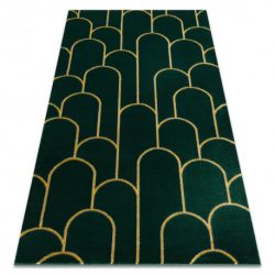 EMERALD szőnyeg 1021 glamour, elegáns art deco, üveg zöld / arany 200x290 cm