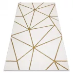 Kab. EMERALD szőnyeg 1013 glamour, elegáns geometriai krém / arany 180x270 cm