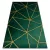 Kab. EMERALD szőnyeg 1013 glamour, elegáns geometriai üveg zöld / arany 180x270 cm