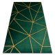 EMERALD szőnyeg 1013 glamour, elegáns geometriai üveg zöld / arany 180x270 cm