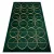 Kab. EMERALD szőnyeg 1010 glamour, elegáns körökben üveg zöld / arany 180x270 cm