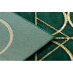 Kab. EMERALD szőnyeg 1010 glamour, elegáns körökben üveg zöld / arany 180x270 cm