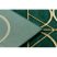 EMERALD szőnyeg 1010 glamour, elegáns körökben üveg zöld / arany 180x270 cm