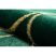EMERALD szőnyeg 1010 glamour, elegáns körökben üveg zöld / arany 180x270 cm