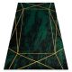 EMERALD szőnyeg 1022 glamour, elegáns geometriai, márvány üveg zöld / arany 180x270 cm