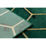 Kab. EMERALD szőnyeg 1014 glamour, elegáns kocka üveg zöld / arany 160x220 cm