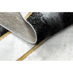 Kab. EMERALD szőnyeg 1015 glamour, elegáns márvány, geometriai fekete / arany 160x220 cm