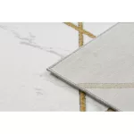 Kab. EMERALD szőnyeg 1012 glamour, elegáns geometriai, márvány krém / arany 160x220 cm