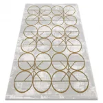 Kab. EMERALD szőnyeg 1010 glamour, elegáns körökben krém / arany 160x220 cm