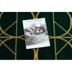 Kab. EMERALD szőnyeg 1010 glamour, elegáns körökben üveg zöld / arany 160x220 cm