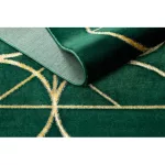 Kab. EMERALD szőnyeg 1010 glamour, elegáns körökben üveg zöld / arany 160x220 cm