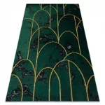 Kab. EMERALD szőnyeg 1016 glamour, elegáns art deco, márvány üveg zöld / arany 160x220 cm