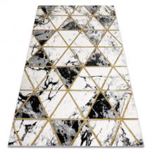  EMERALD szőnyeg 1020 glamour, elegáns márvány, háromszögek fekete / arany 160x220 cm