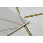 Kab. EMERALD szőnyeg 1013 glamour, elegáns geometriai krém / arany 140x190 cm