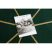 EMERALD szőnyeg 1013 glamour, elegáns geometriai üveg zöld / arany 140x190 cm