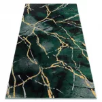 Kab. EMERALD szőnyeg 1018 glamour, elegáns márvány üveg zöld / arany 140x190 cm