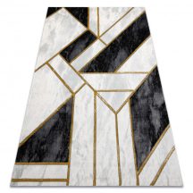   EMERALD szőnyeg 1015 glamour, elegáns márvány, geometriai fekete / arany 140x190 cm
