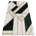 Kab. EMERALD szőnyeg 1015 glamour, elegáns márvány, geometriai üveg zöld / arany 140x190 cm