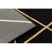 EMERALD szőnyeg 1012 glamour, elegáns geometriai fekete / arany 140x190 cm