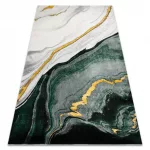 Kab. EMERALD szőnyeg 1017 glamour, elegáns márvány üveg zöld / arany 140x190 cm