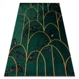   Kab. EMERALD szőnyeg 1016 glamour, elegáns art deco, márvány üveg zöld / arany 140x190 cm