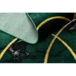 Kab. EMERALD szőnyeg 1016 glamour, elegáns art deco, márvány üveg zöld / arany 140x190 cm