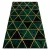 Kab. EMERALD szőnyeg 1020 glamour, elegáns márvány, háromszögek üveg zöld / arany 140x190 cm