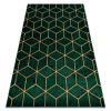 EMERALD szőnyeg 1014 glamour, elegáns kocka üveg zöld / arany 120x170 cm