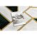 EMERALD szőnyeg 1015 glamour, elegáns márvány, geometriai üveg zöld / arany 120x170 cm