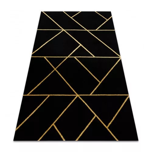Kab. EMERALD szőnyeg 1012 glamour, elegáns geometriai fekete / arany 120x170 cm