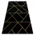 Kab. EMERALD szőnyeg 1012 glamour, elegáns geometriai fekete / arany 120x170 cm