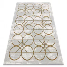   Kab. EMERALD szőnyeg 1010 glamour, elegáns körökben krém / arany 120x170 cm