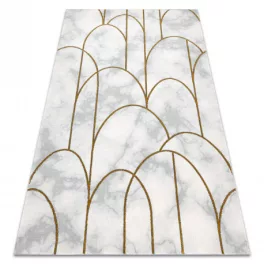   Kab. EMERALD szőnyeg 1016 glamour, elegáns art deco, márvány krém / arany 120x170 cm