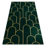 Kab. EMERALD szőnyeg 1021 glamour, elegáns art deco, üveg zöld / arany 120x170 cm