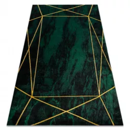   Kab. EMERALD szőnyeg 1022 glamour, elegáns geometriai, márvány üveg zöld / arany 120x170 cm