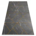 Kab. EMERALD szőnyeg 1012 glamour, elegáns geometriai, márvány szürke / arany 80x150 cm