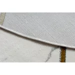 Kab. EMERALD szőnyeg 1012 kör - glamour, elegáns márvány, geometriai krém / arany kör 160 cm