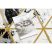 EMERALD szőnyeg 1020 kör - glamour, elegáns márvány, háromszögek fekete / arany kör 160 cm