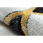 Kab. EMERALD szőnyeg 1015 kör - glamour, elegáns márvány, geometriai fekete / arany kör 200 cm